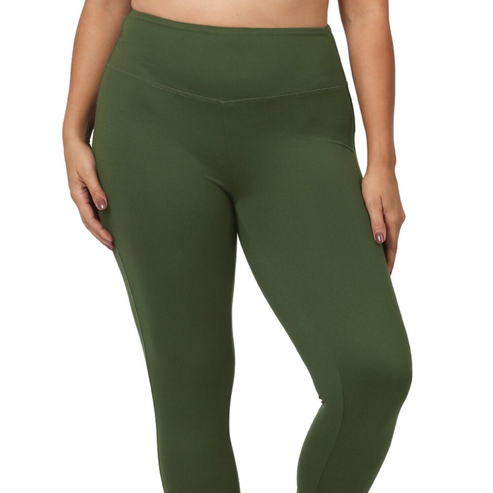 NWT Zenana Plus Brushed Microfiber Full Length Leggings